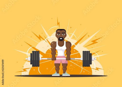 Athlete doing deadlift