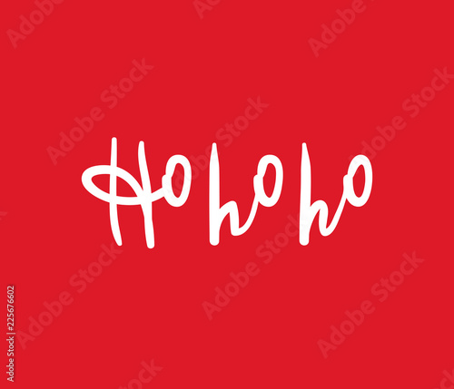 Ho ho ho hand drawn christmas lettering