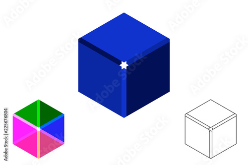 Abstract polygonal broken c...