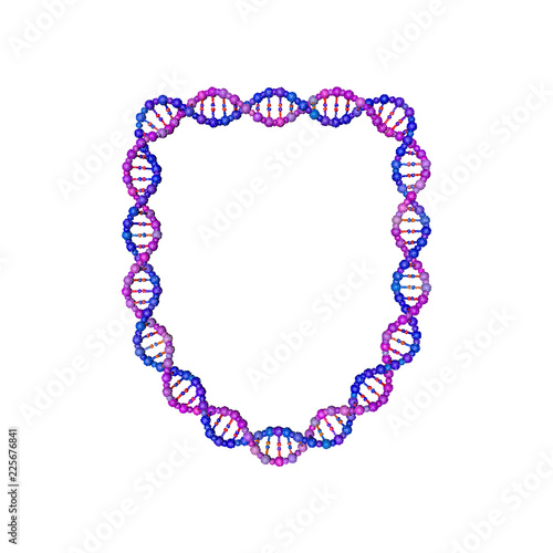 DNA strand in form of shiel...