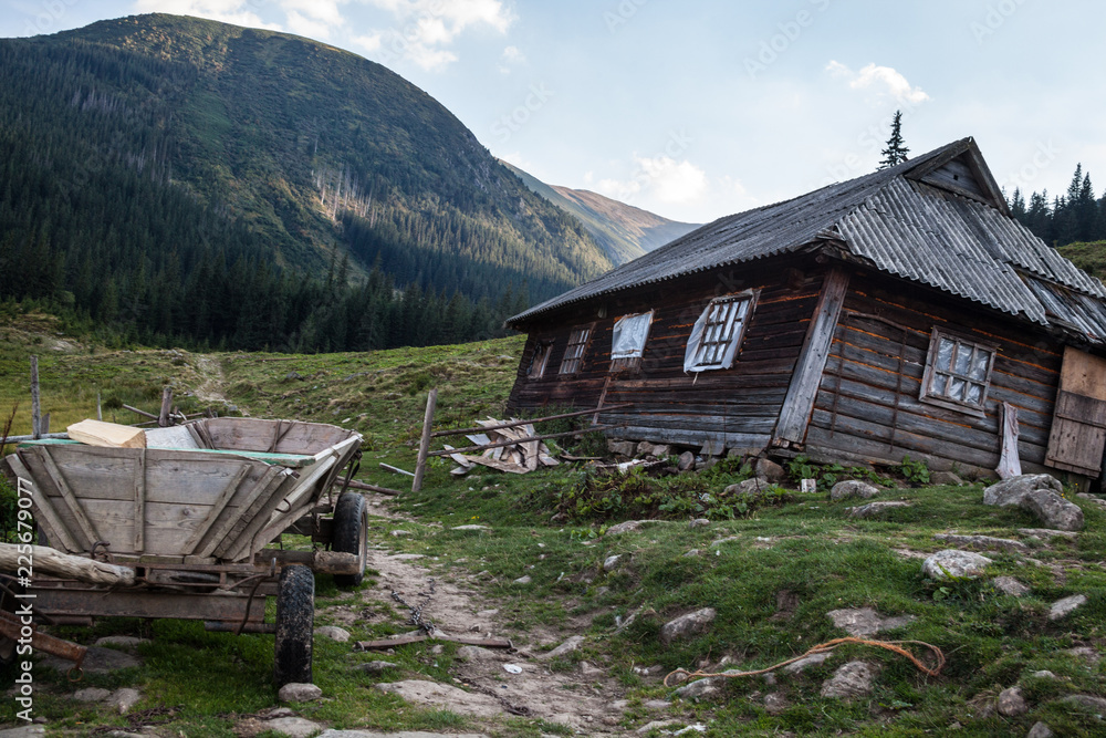 Shepherds' house in the Ukrainian Carpathians