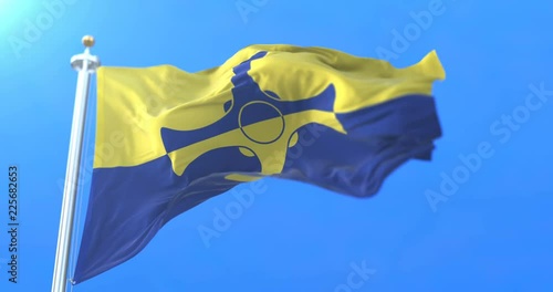 Flag of the county town of Durham in North East England. Loop photo