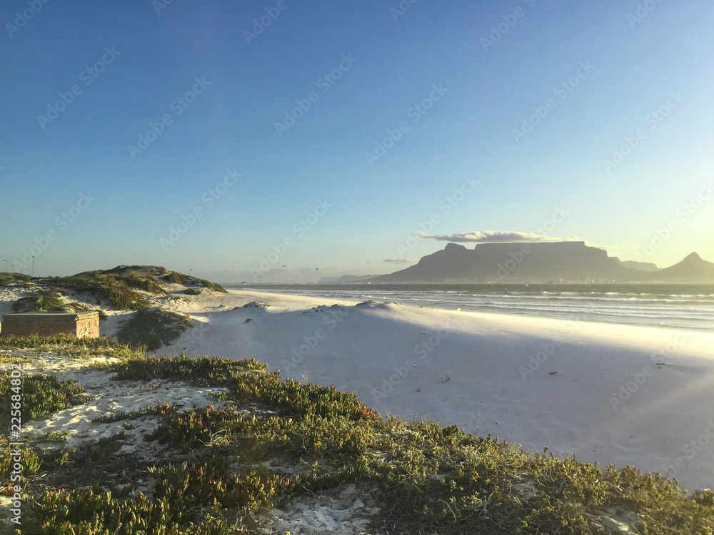 Summer Bloubergstrand scenic view to table mountain