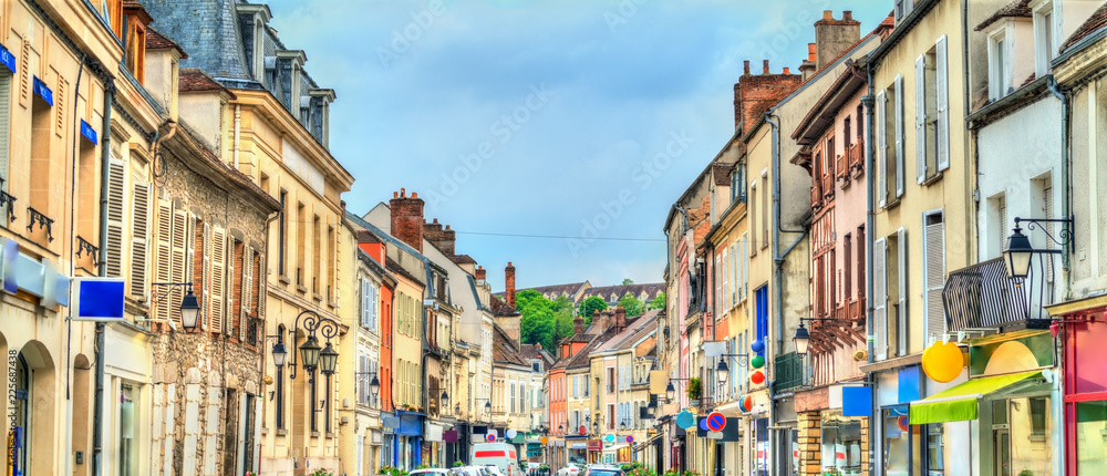Traditional houses in the old town of Provins, France Traditional houses in the old town of Provins, France