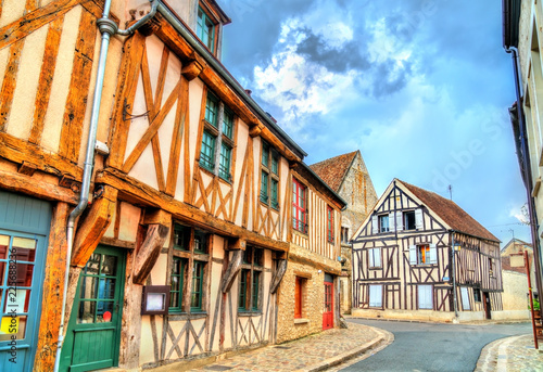 Traditional houses in the old town of Provins, France