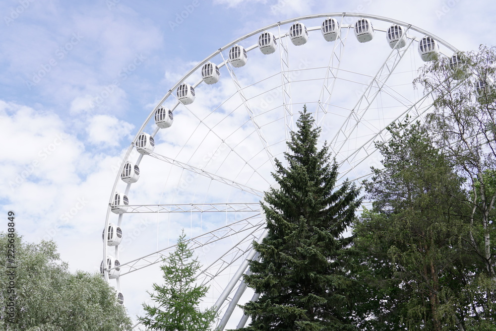 Fototapeta premium roller coaster attractions fun in the park for children
