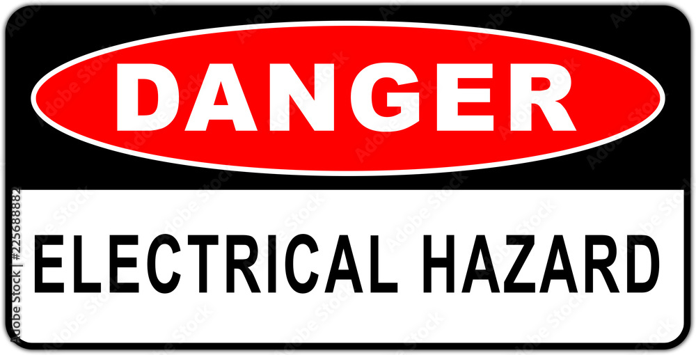 Danger sign in United States: electrical hazard Danger sign in United States: electrical hazard