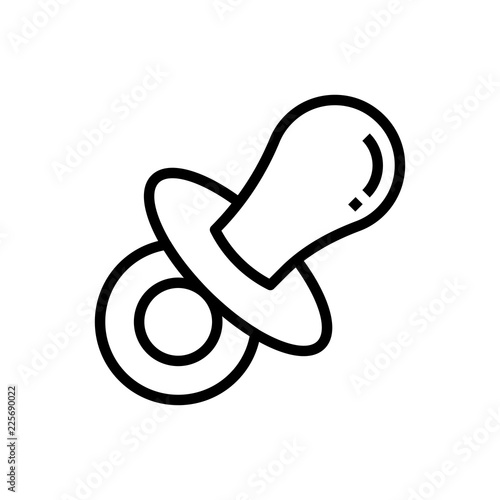 baby pacifier line icon