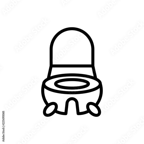 baby potty line icon