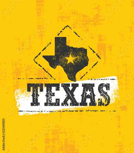Texas Pride Rough Vector Illustration Grunge Illustration On Stained Wall Background.