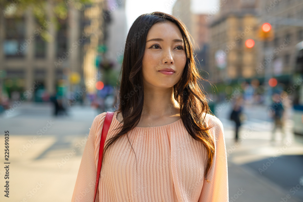 Asian woman in city Asian woman in city