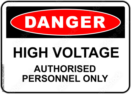 Danger sign  high voltage