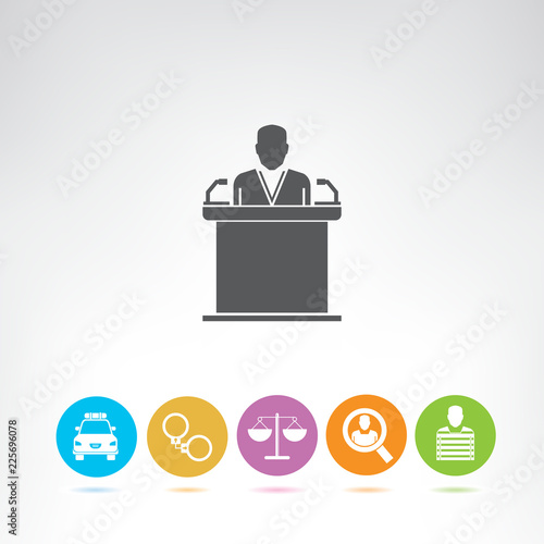 law and court icons