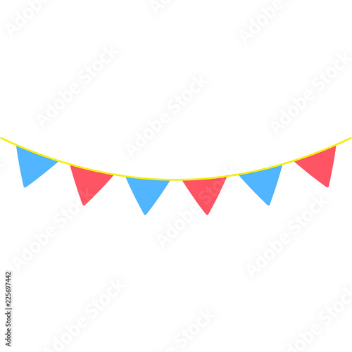 garlands, party flags colored icon. Element of colored fireworks party icon for mobile concept and web apps. Colored garlands, party flags icon can be used for web and mobile