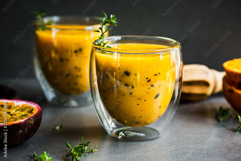 Mango,Orange with Passion fruit Smoothie Mango,Orange with Passion fruit Smoothie