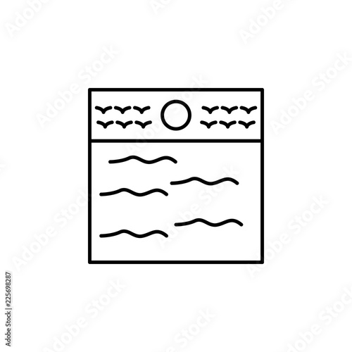 ocean outline icon. Element of landscape outline icon for mobile concept and web apps. Thin line ocean outline icon icon can be used for web and mobile