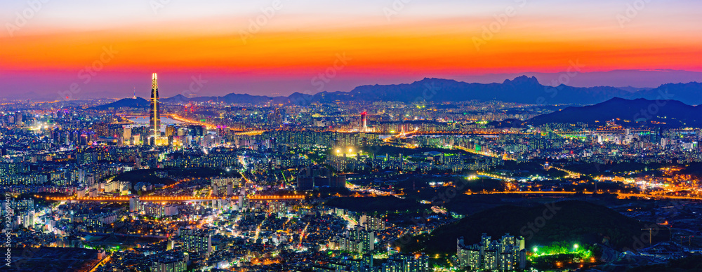 Twilight at Seoul,South Korea.
