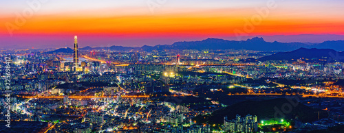 Twilight at Seoul South Korea.