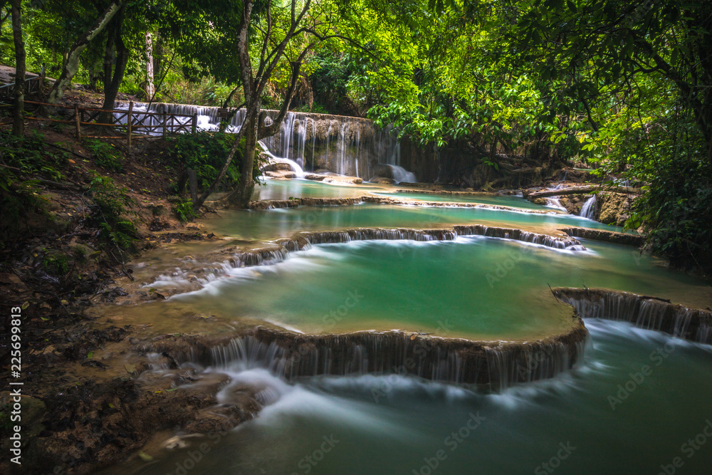 Naklejka premium Kuang Xi waterfall in Laos