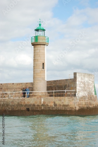 BINIC_ FRANCE,30 SEPTEMBER, 2018:Lighthouse in the port of Binic Brittany