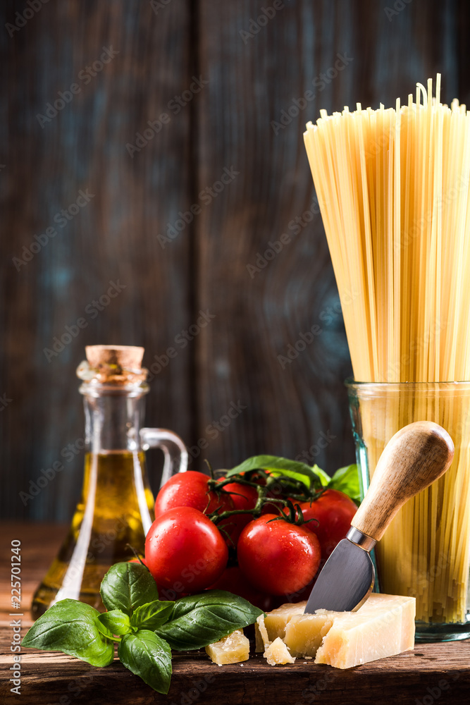 Spaghetti Napoli ingredients for cooking Spaghetti Napoli ingredients for cooking