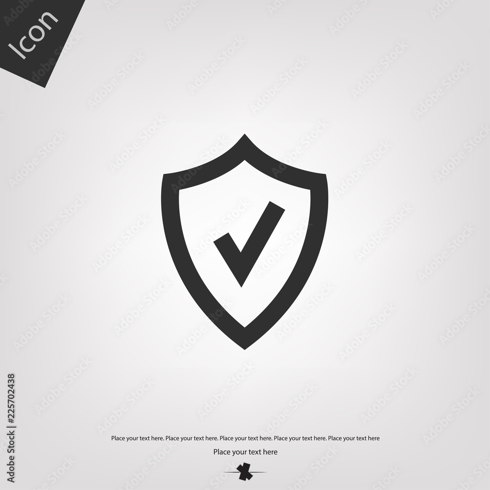 Shield with check icon Shield with check icon