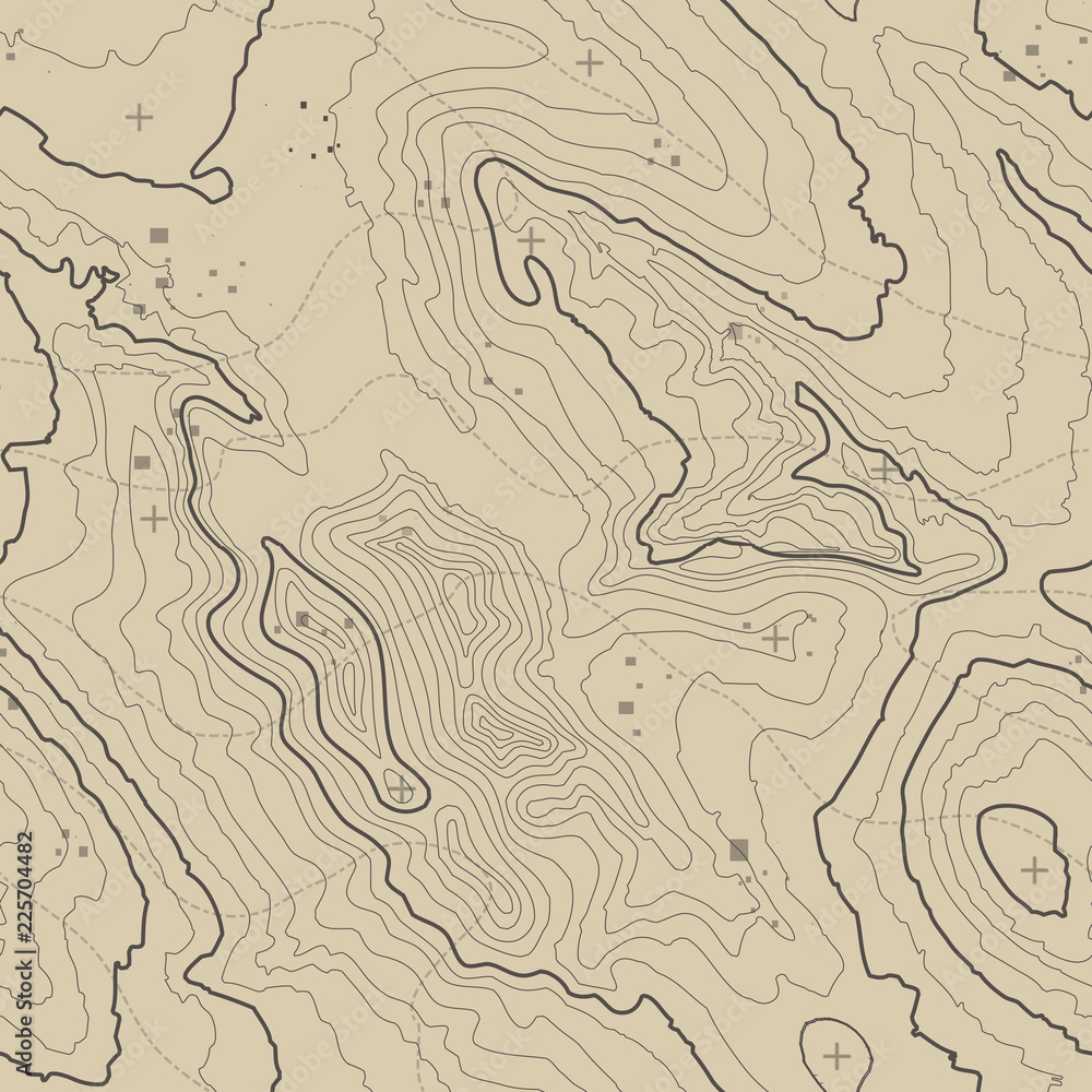 Obraz premium Topographic map background concept with space for your copy. Topography lines art contour , mountain hiking trail , Shape vector design. Computer generated .