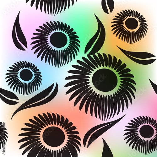 Fototapeta Naklejka Na Ścianę i Meble -  Flowers seamless background picture template