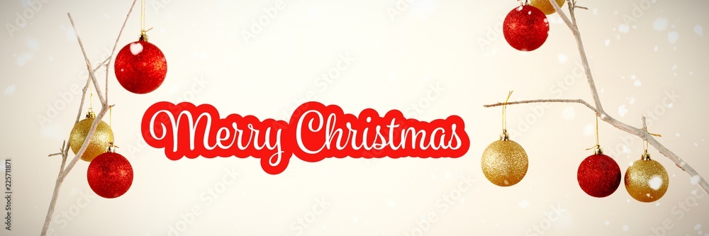 Naklejka premium Composite image of white and red greeting card