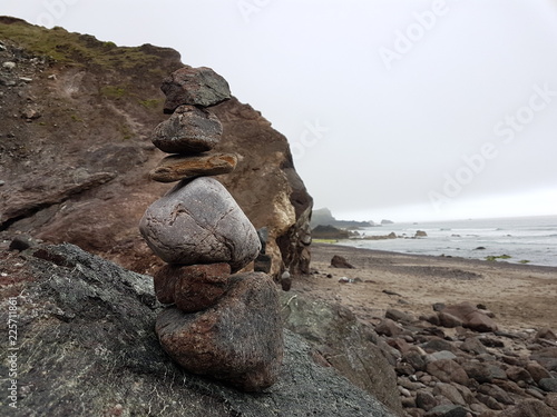 Rough nature with human touch