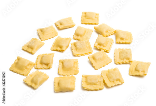 square ravioli isolated