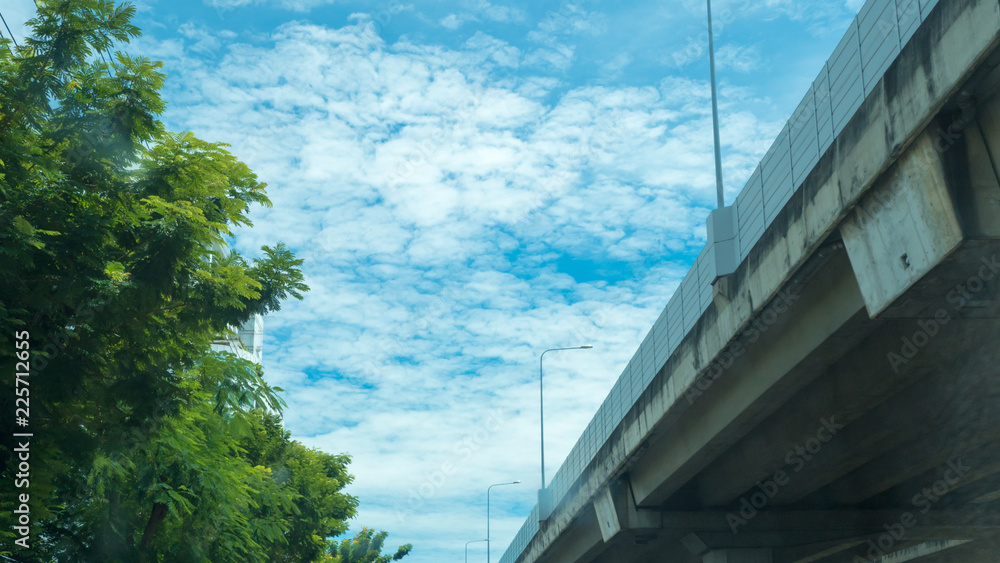 expressway and blue sky