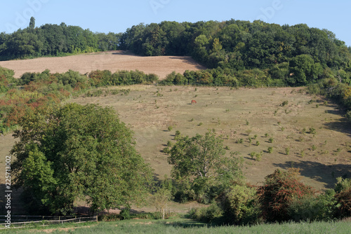 fields and hiils in the French Vexin regional nature park