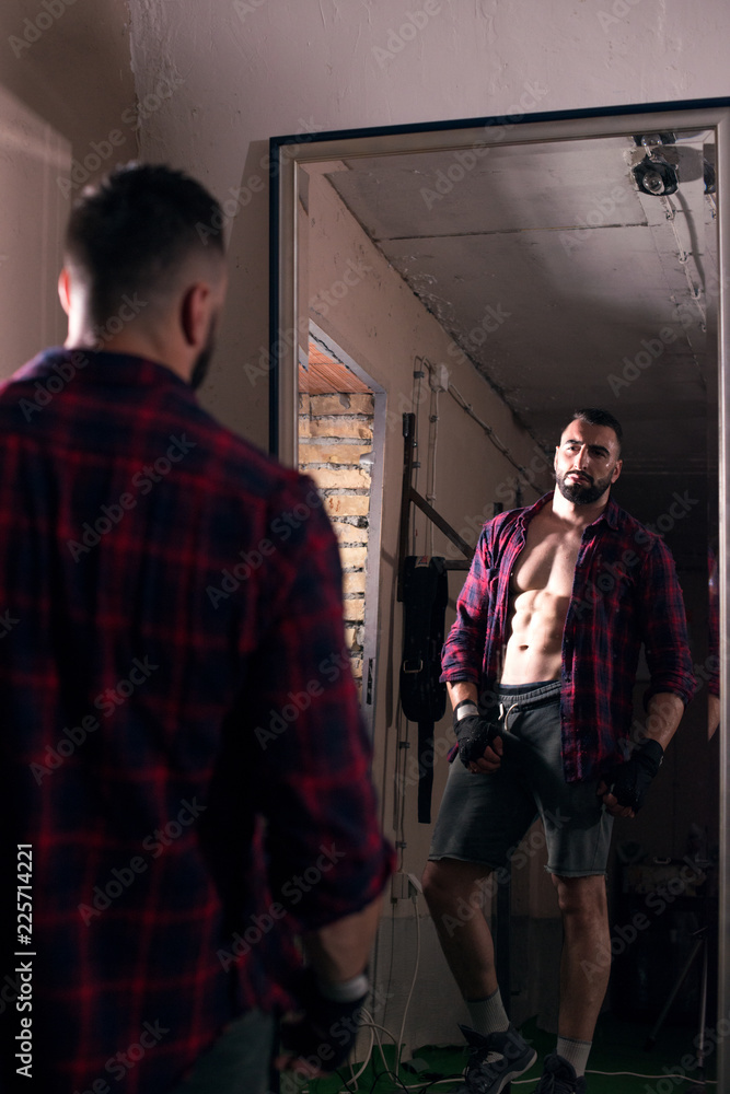 Fototapeta premium Boxing guy in gym
