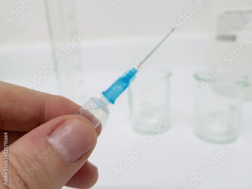 Disposable syringe isolated