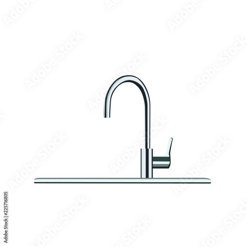 Kitchen faucet isolated on white background