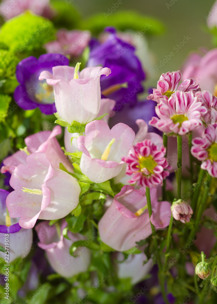 Bunter Blumenstrauß mit Glockenblumen
