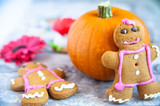 gingerbread and pumpkin composition