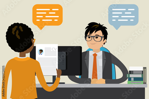 Job interview, job search concept, human resources,