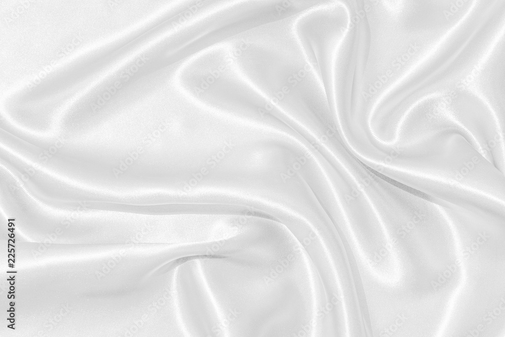 Naklejka premium white wavy silk background texture