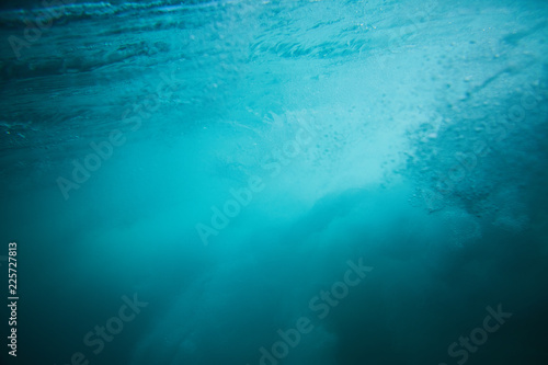 Ocean underwater bubbles photo