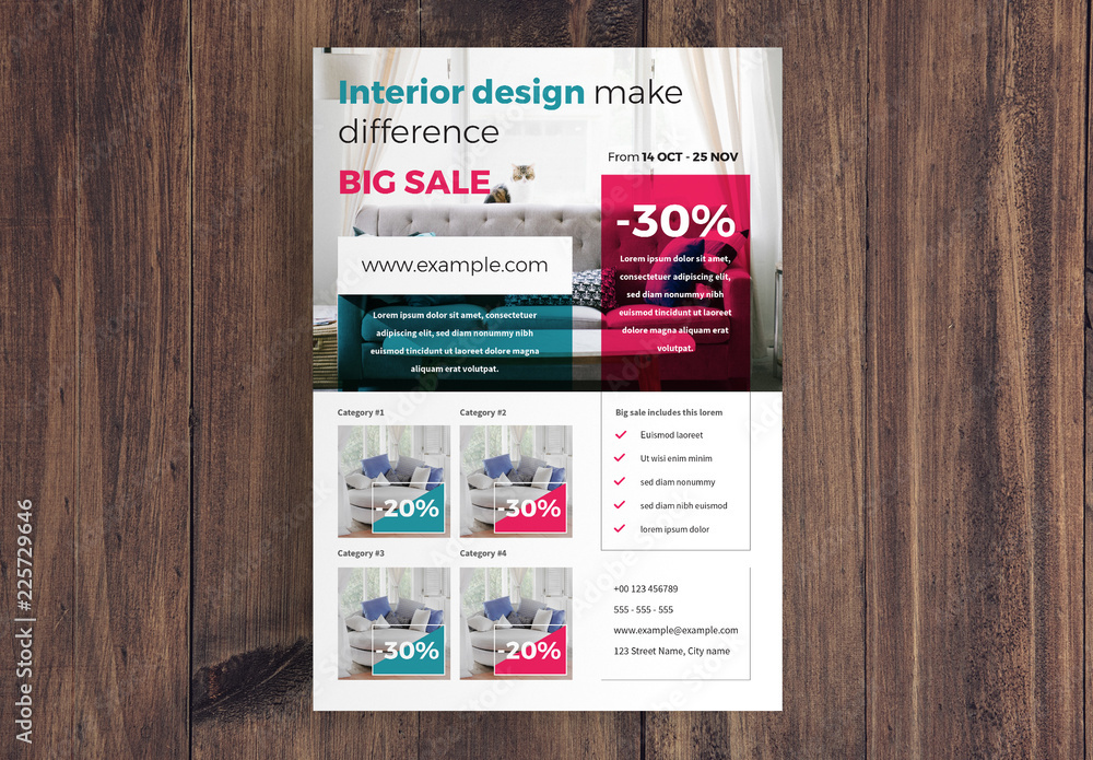 Product Promotion Flyer Layout Stock Template | Adobe Stock