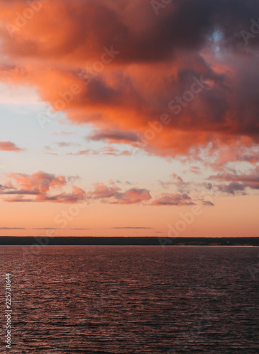Sunset and the Volga River