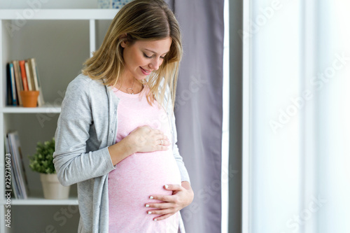 Beautiful pregnant woman relaxing at home Free Download Beautiful pregnant woman relaxing at home - GFXLoad