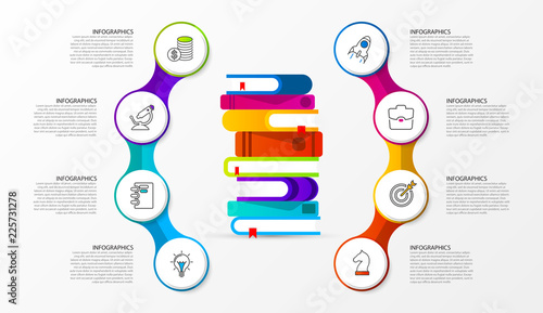 Infographic design template. Creative concept with 8 steps