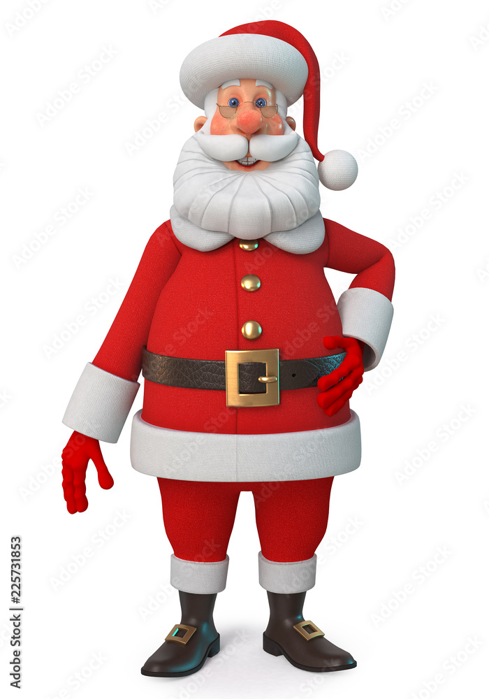 3d illustration Cheerful model of Santa Claus/3d illustration New Year\'s congratulation from Santa Claus 3d illustration Cheerful model of Santa Claus/3d illustration New Year\'s congratulation from Santa Claus