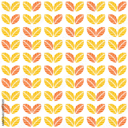 Autumn leaves vector seamless pattern