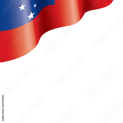 Samoa flag  vector illustration on a white background.