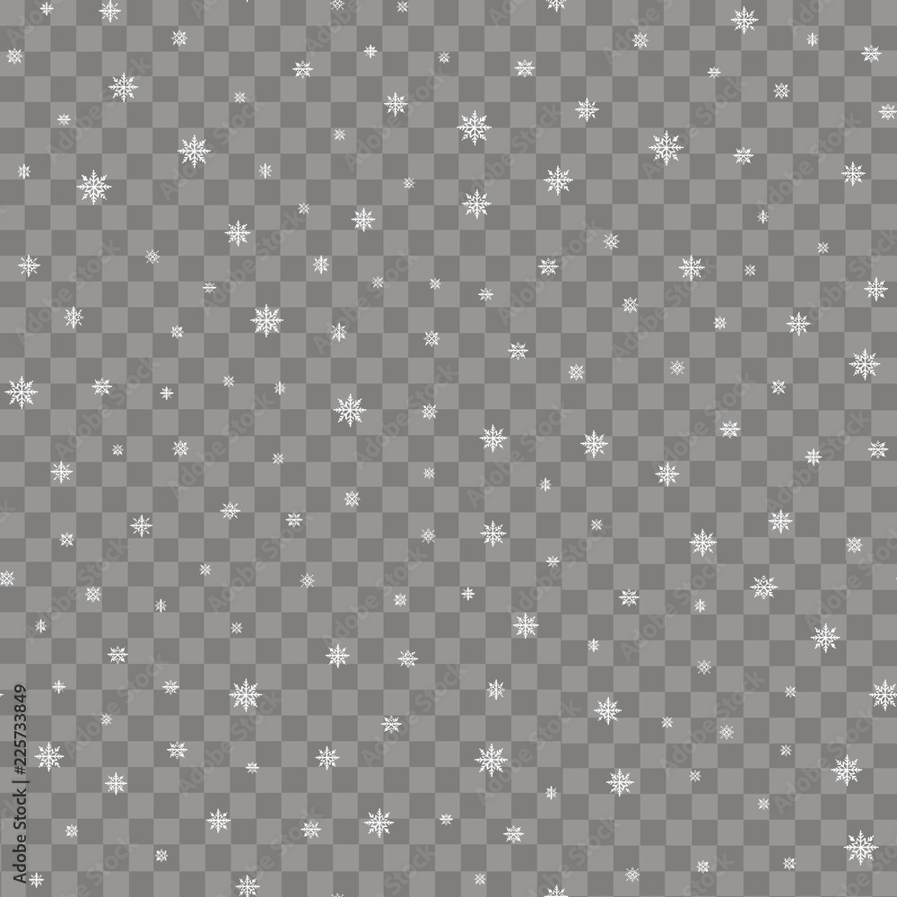 Seamless pattern with falling snow or snowflakes on transparent background. vector Seamless pattern with falling snow or snowflakes on transparent background. vector