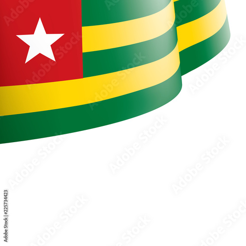 togo flag, vector illustration on a white background.